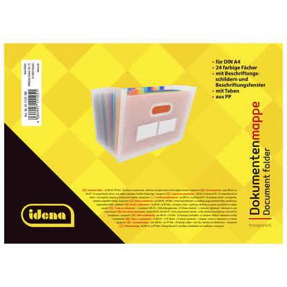 Idena Dokumentenmappe A4 mit 24 Fächern