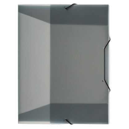 Idena Heftbox, DIN A4, Gummizug, PP, transluzent, schwarz