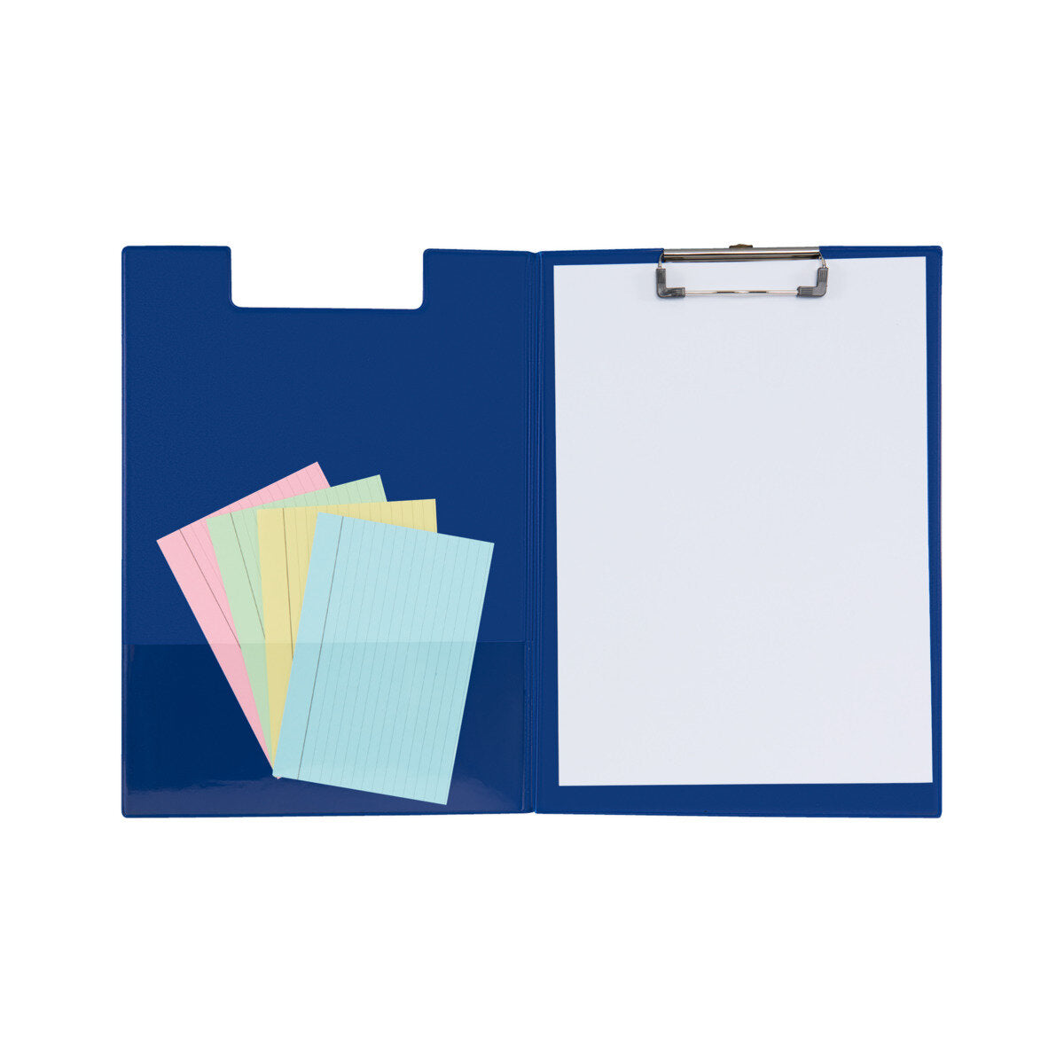 Idena Klemmbrettmappe PVC beschichtet blau DIN A4