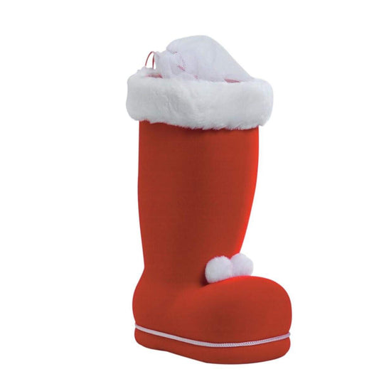 Idena Nikolausstiefel aus Kunststoff beflockt mit Plüsch und Samt, ca. 5 cm
