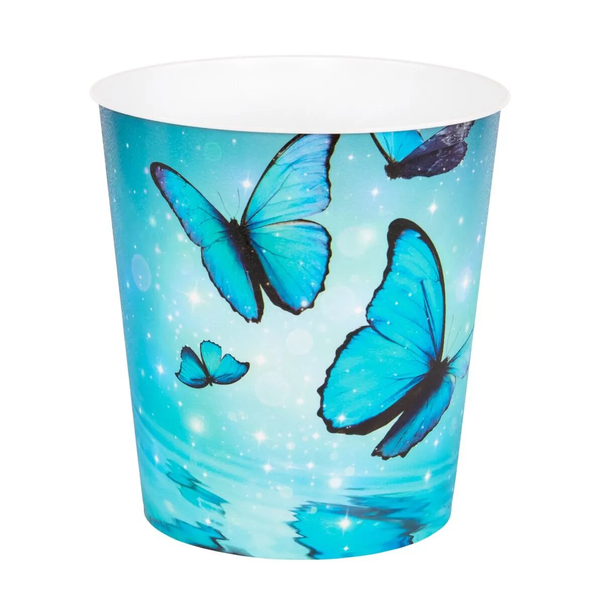 Idena Papierkorb, Schmetterling Motiv, 9 Liter, Kunststoff