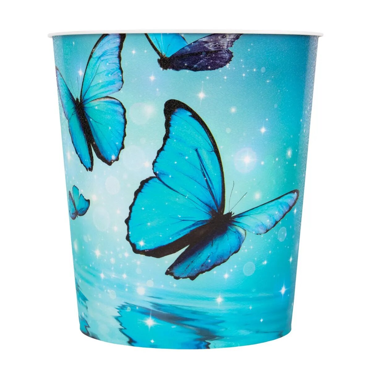 Idena Papierkorb, Schmetterling Motiv, 9 Liter, Kunststoff
