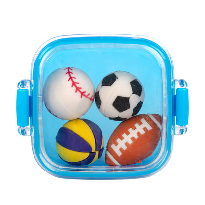 Idena Radierer Bälle in Box, 4er Set