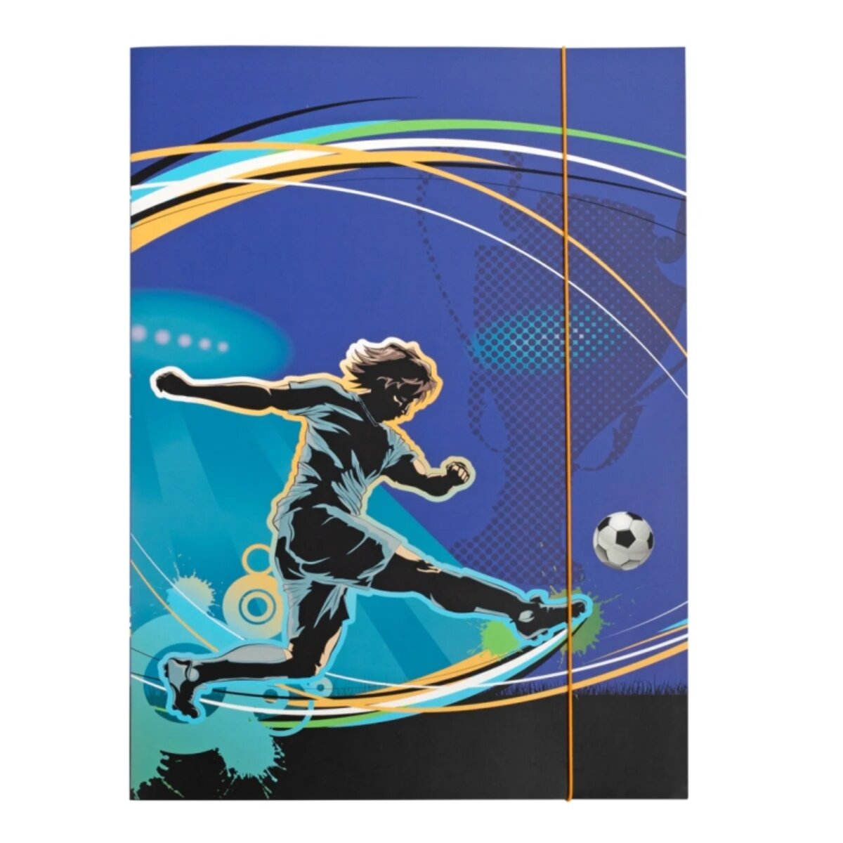 Idena Sammelmappe Fußball mit Gummizug 400g/m² DIN A3