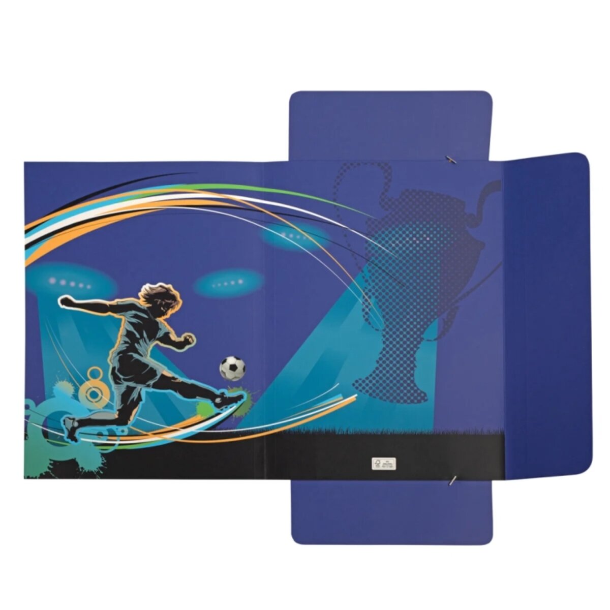 Idena Sammelmappe Fußball mit Gummizug 400g/m² DIN A3