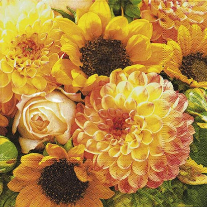 Idena Servietten Herbstmotive 33x33cm, 1 Packung, 6-fach sortiert