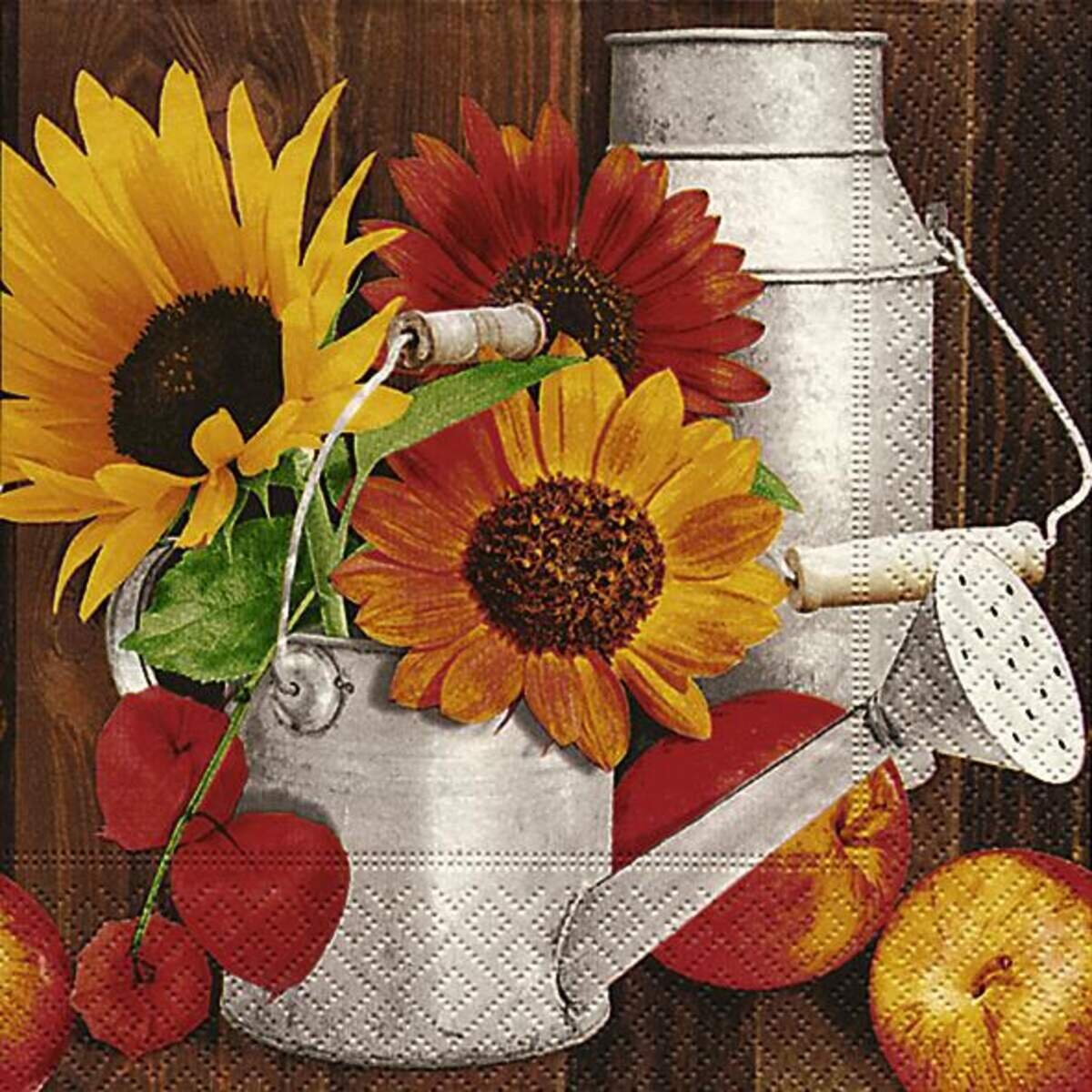 Idena Servietten Herbstmotive 33x33cm, 1 Packung, 6-fach sortiert