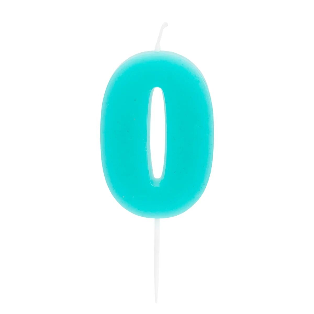 Idena Zahlenkerze - "0", blau