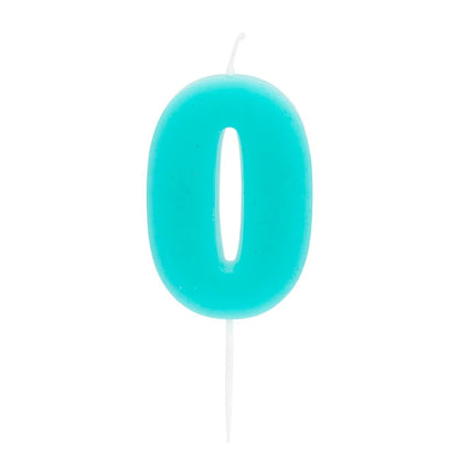 Idena Zahlenkerze - "0", blau