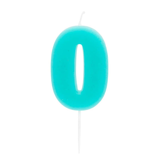 Idena Zahlenkerze - "0", blau