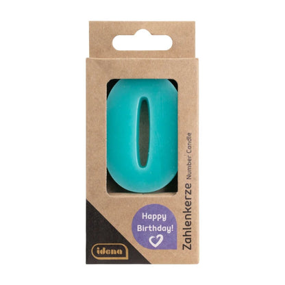 Idena Zahlenkerze - "0", blau