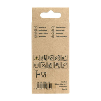 Idena Zahlenkerze - "3", Regenbogen metallic