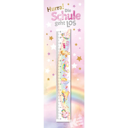 Kurt Eulzer 3D-Lineal Hurra Schule pink