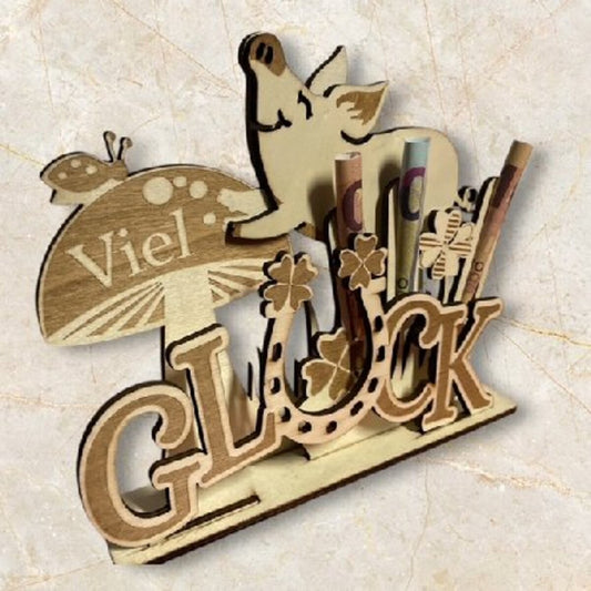 Kurt Eulzer Geldgeschenk Glücksschwein Viel Glück