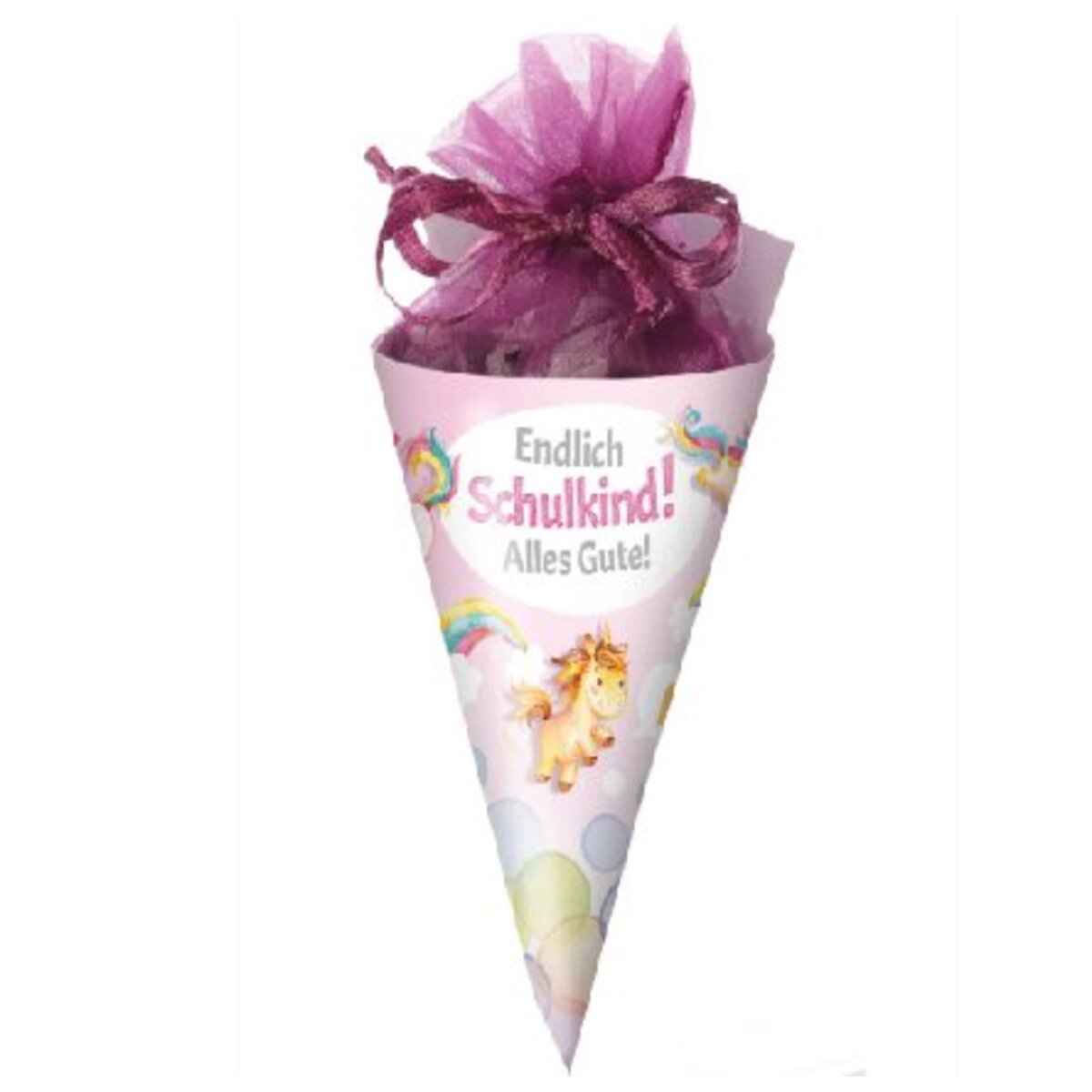 Kurt Eulzer Schultüte Endlich Schulkind pink