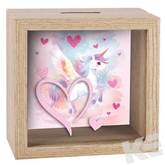 Kurt Eulzer Spardose Bilderrahmen Einhorn, rosa