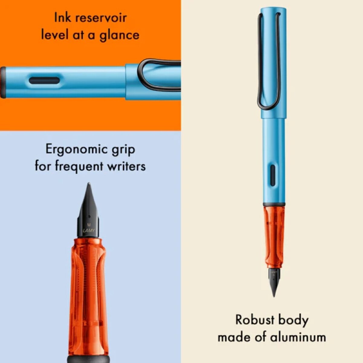 LAMY AL-star leichter Füllfederhalter denim Liniensträke M blau