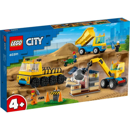 LEGO® City Great Vehicles 60391 Baufahrzeuge und Kran mit Abrissbirne