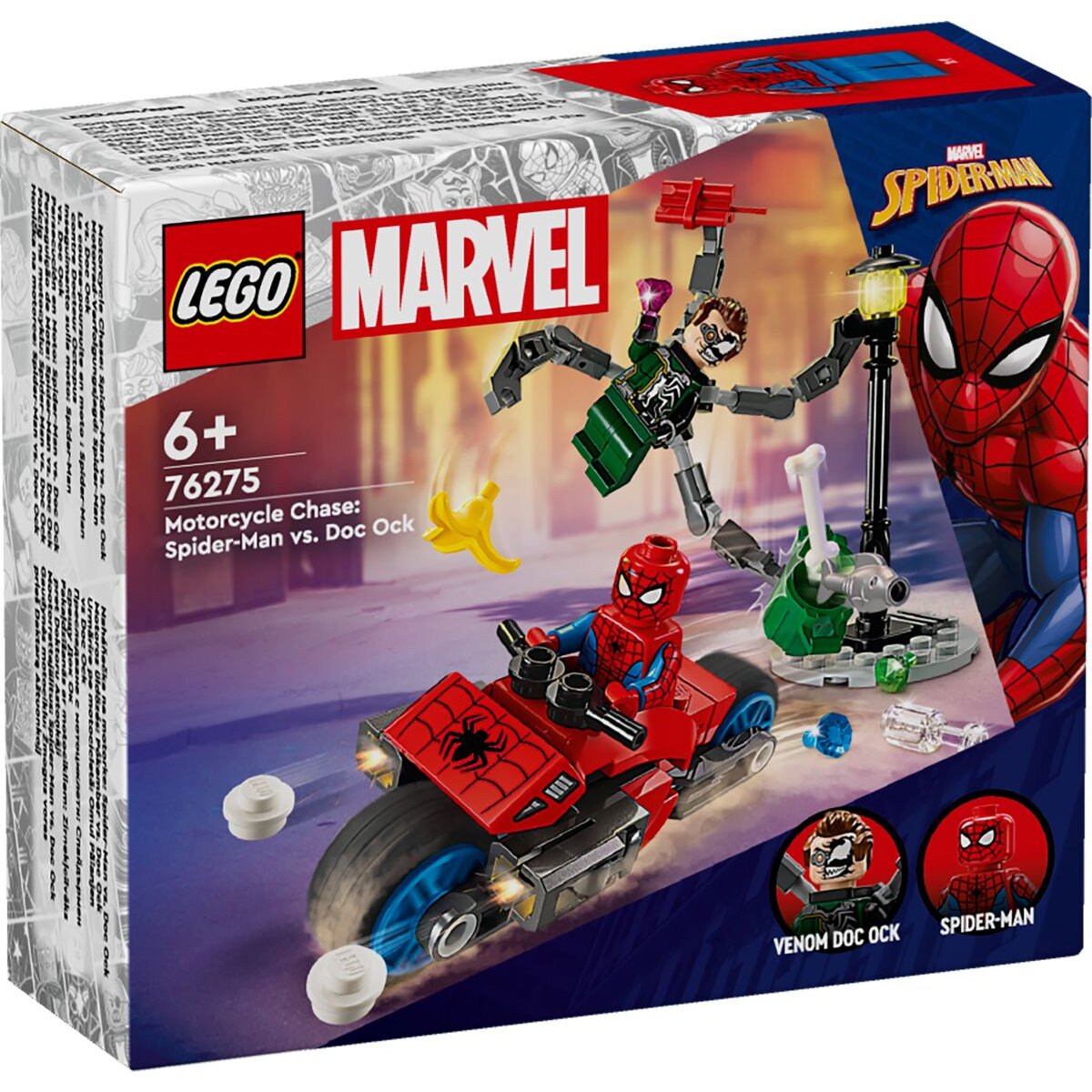 LEGO® Marvel Super Heroes 76275 Motorrad-Verfolgungsjagd: Spider-Man vs. Doc Ock