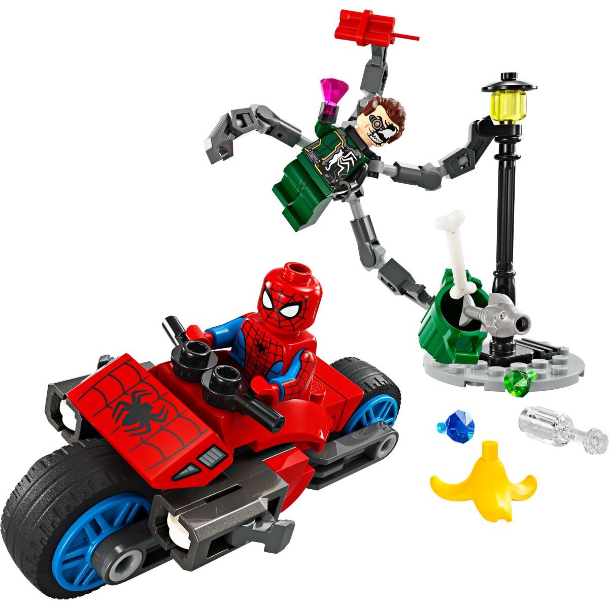 LEGO® Marvel Super Heroes 76275 Motorrad-Verfolgungsjagd: Spider-Man vs. Doc Ock