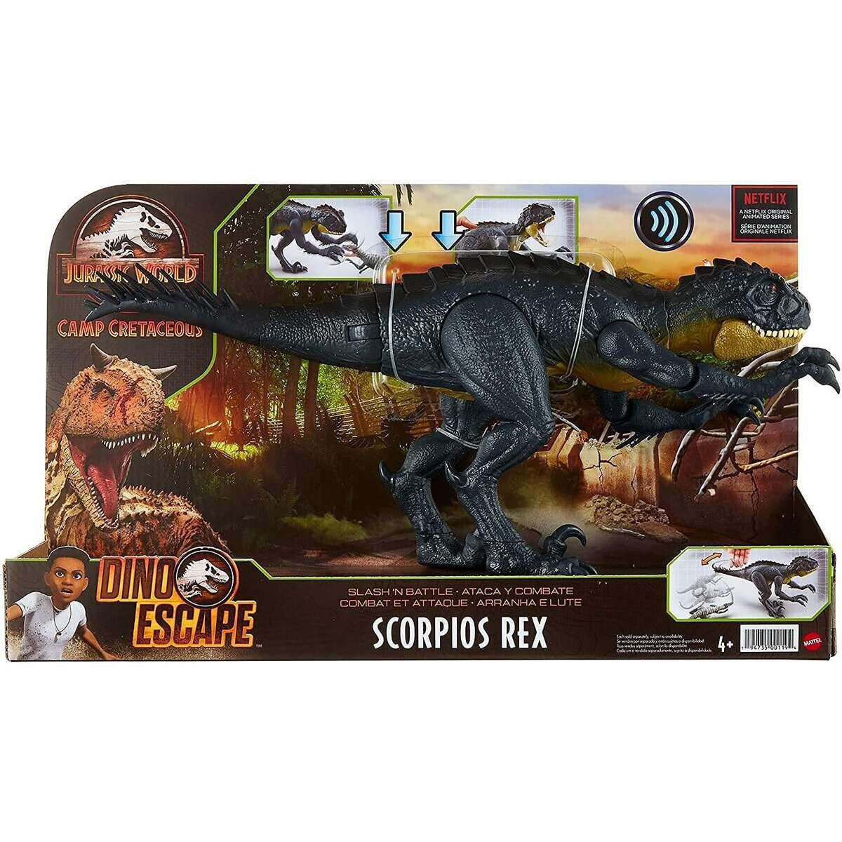 Mattel Jurassic World Dino Escape Kampfaction - Scorpios Rex