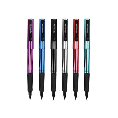 McNeill Ghost Pen Radierbarer Füller Metallic mit Metallclip, 6 Farben sortiert