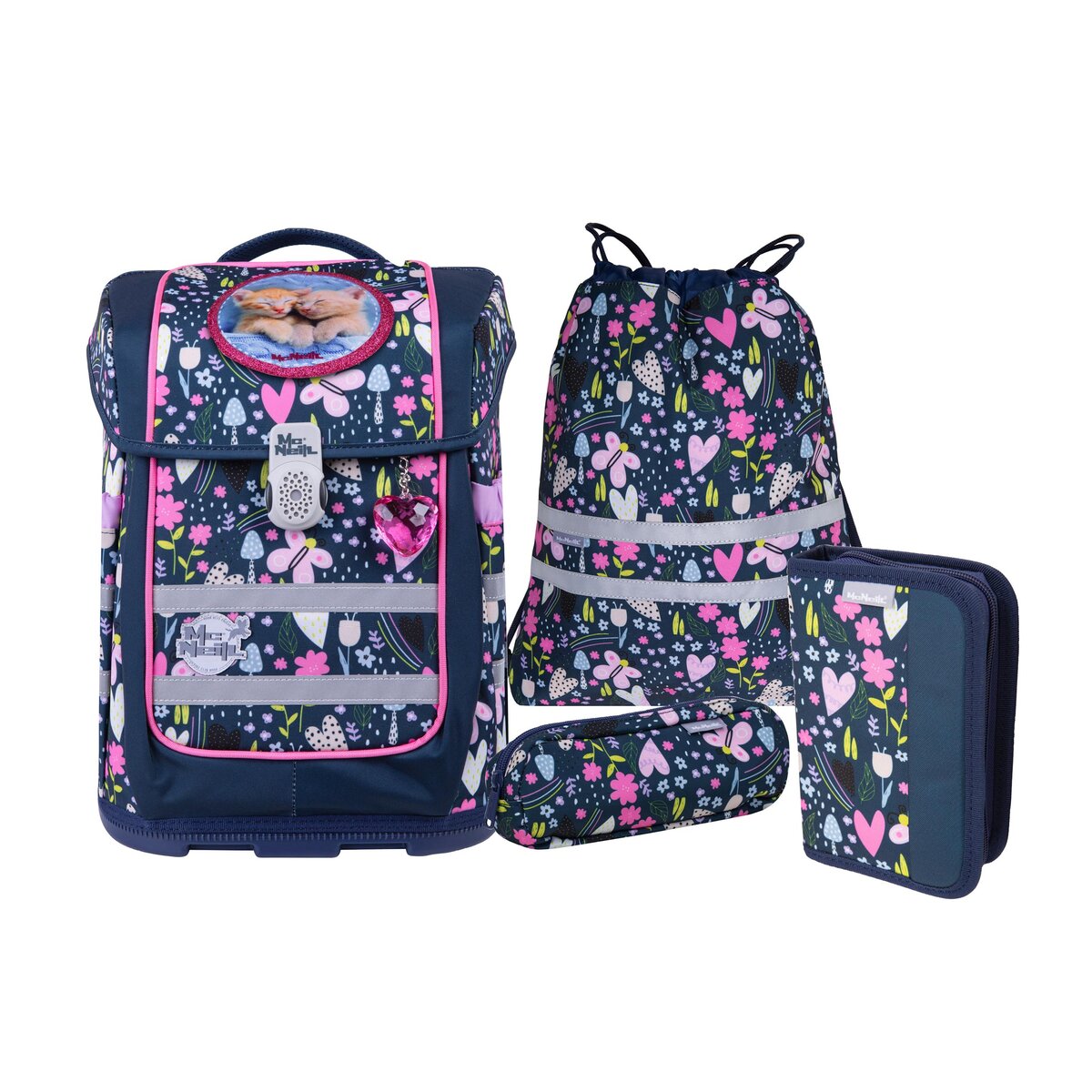 McNeill Schulranzen Set Ergo Compacto 5tlg. In the garden