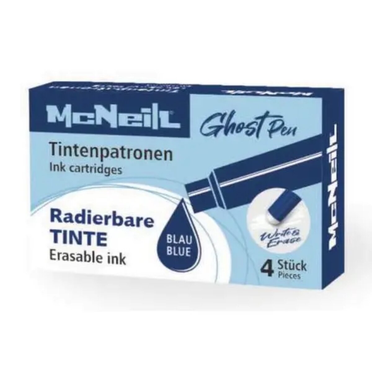 McNeill Tintenpatronenradierbare Tinte blau