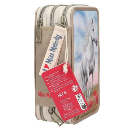 Miss Melody 3 Fach Federtasche POPPY SAND