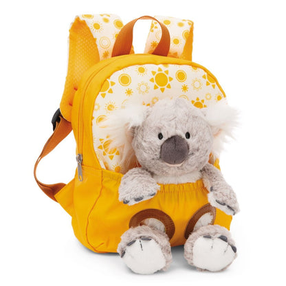 NICI Rucksack mit Koala Plüschtier gelb