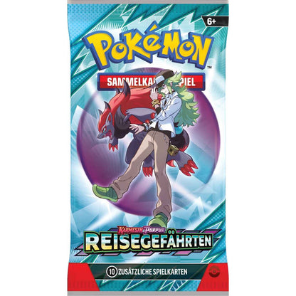 Pokemon Karmesin & Purpur - Reisegefährten Booster (Deutsch), 1 Stück, 4-fach sortiert