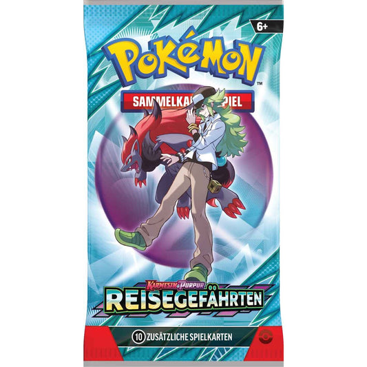 Pokemon Karmesin & Purpur - Reisegefährten Booster (Deutsch), 1 Stück, 4-fach sortiert