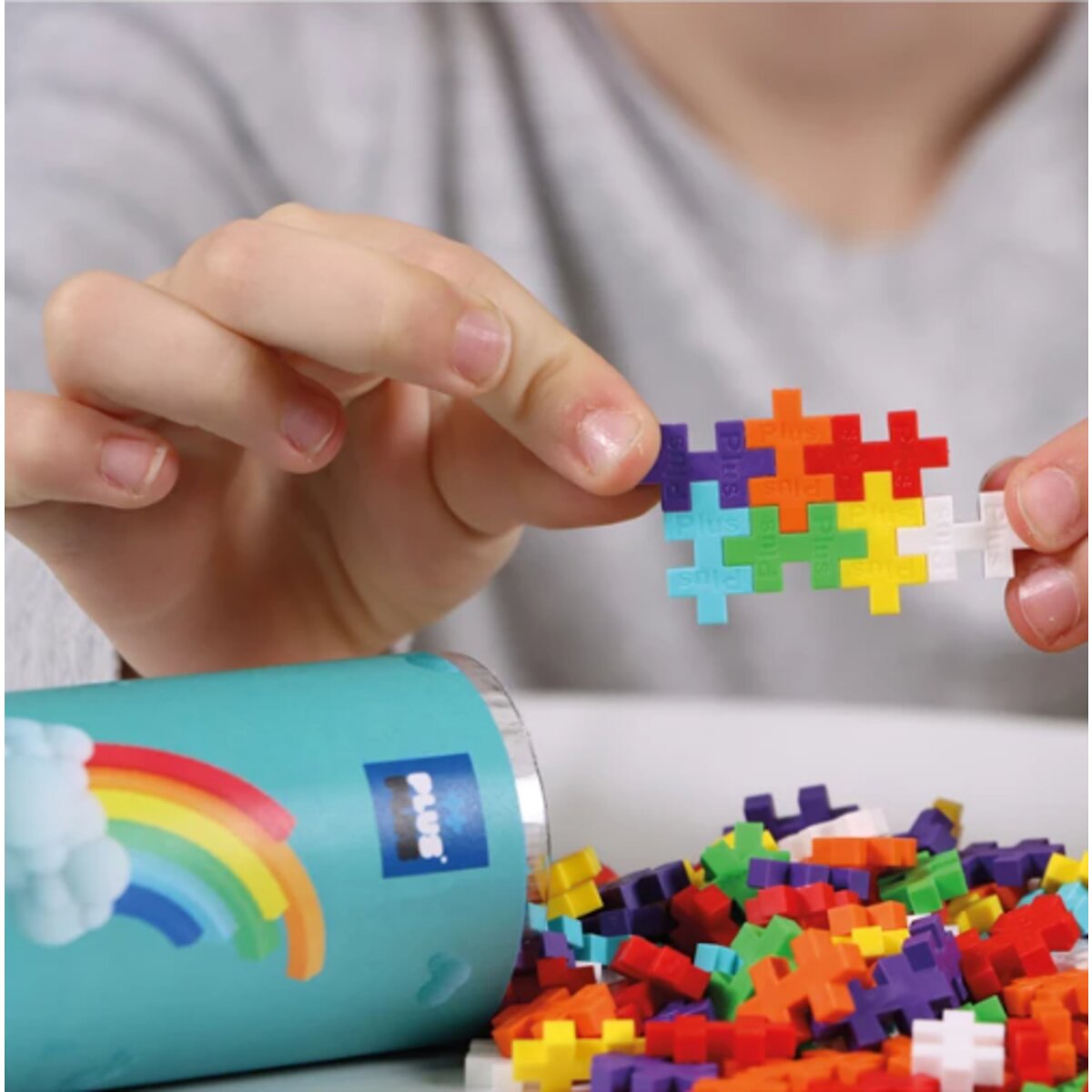 Plus-Plus Kreativ Bausteine Regenbogen, 100 Teile