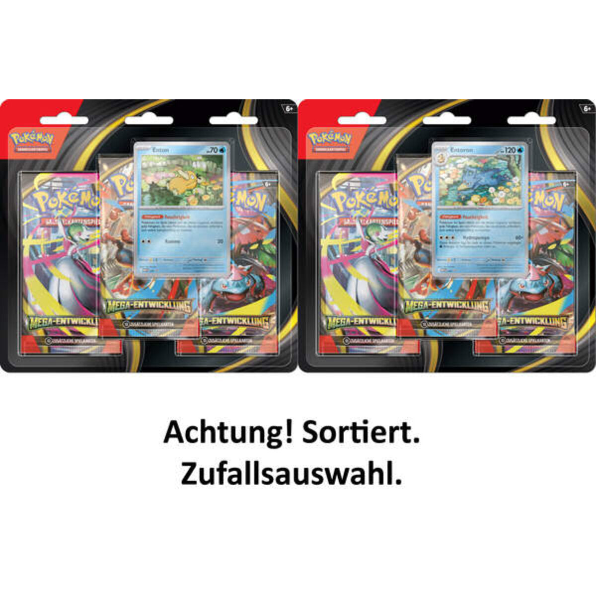Pokemon Drei-Boosterpack-Blister Mega-Entwicklung