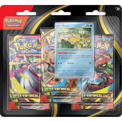 Pokemon Drei-Boosterpack-Blister Mega-Entwicklung
