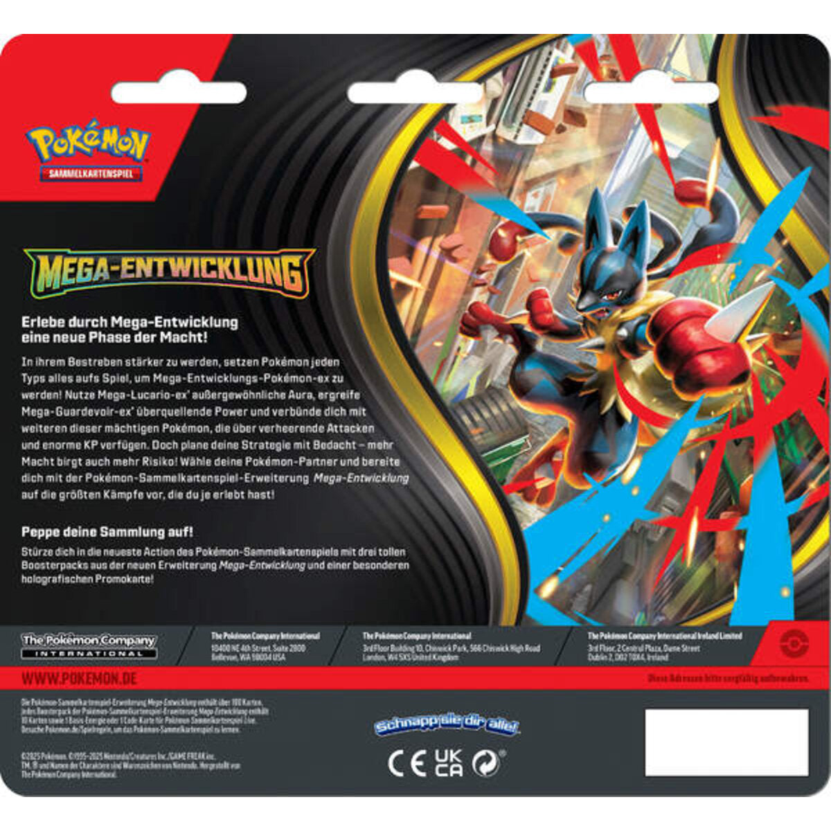 Pokemon Drei-Boosterpack-Blister Mega-Entwicklung