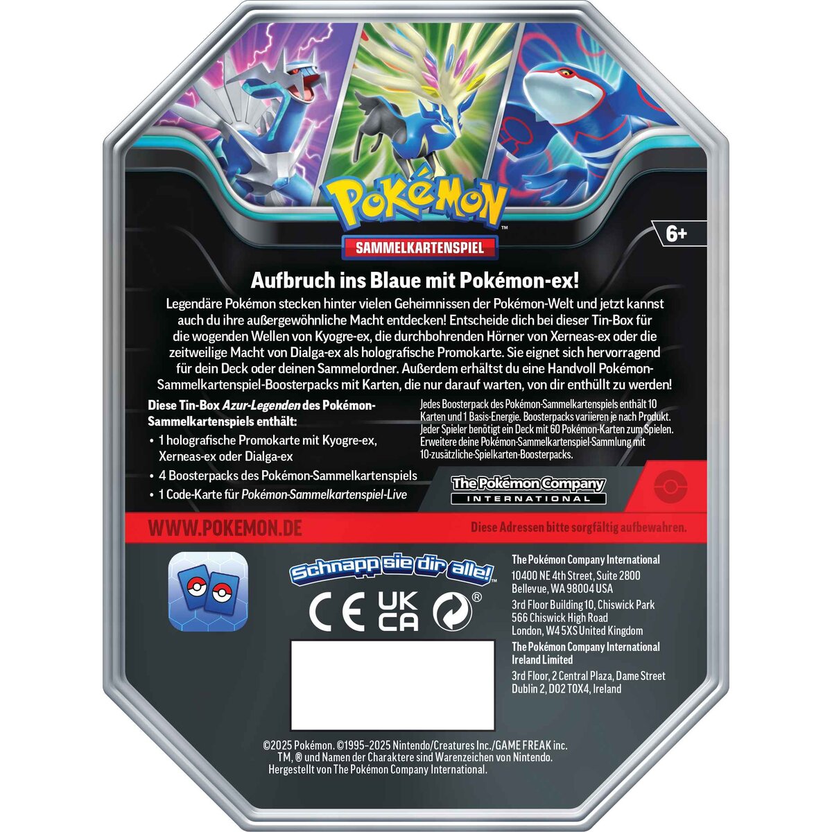 Pokemon Tin-Box Azur-Legenden: Xerneas-ex (Deutsch)