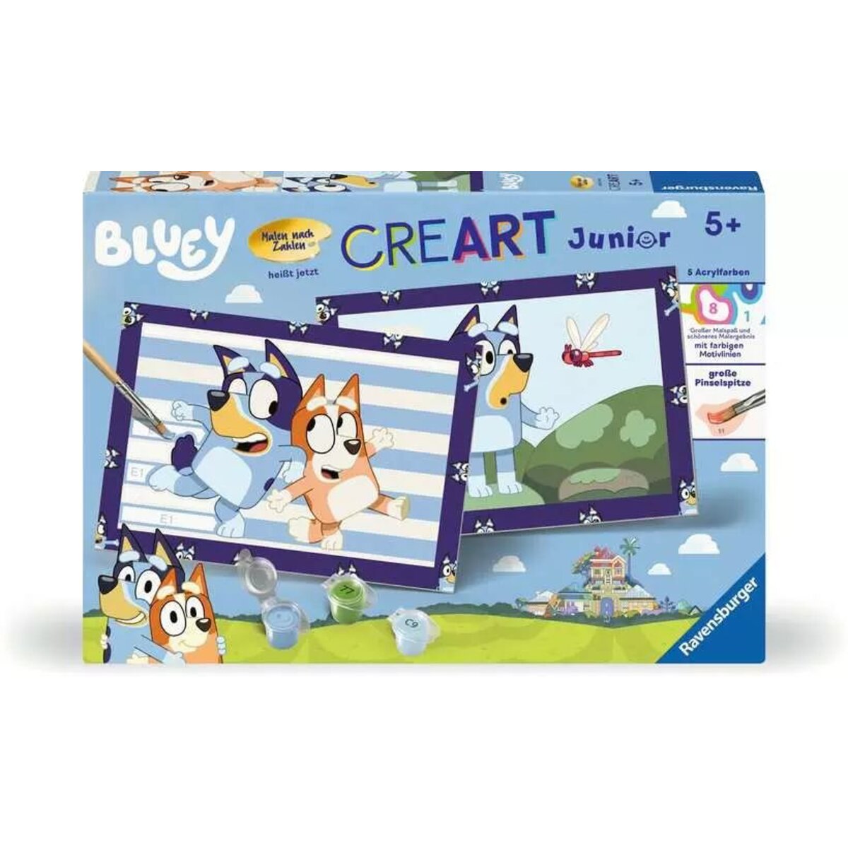 Ravensburger CreArt, Malen nach Zahlen - CreArt, Malen nach Zahlen Junior - Bluey