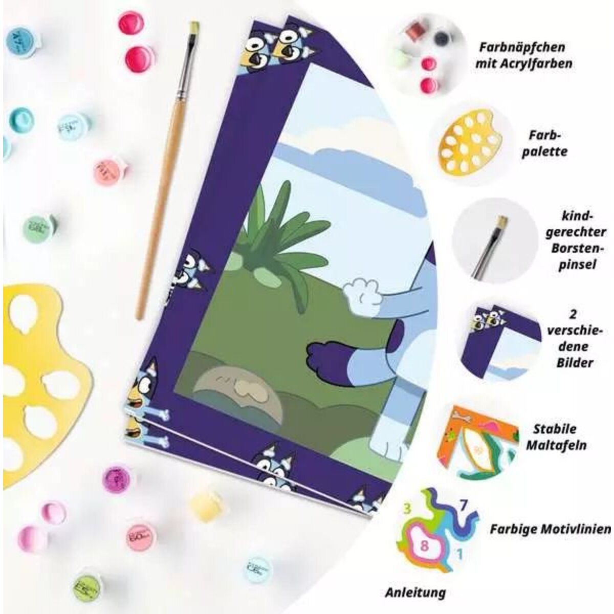 Ravensburger CreArt, Malen nach Zahlen - CreArt, Malen nach Zahlen Junior - Bluey