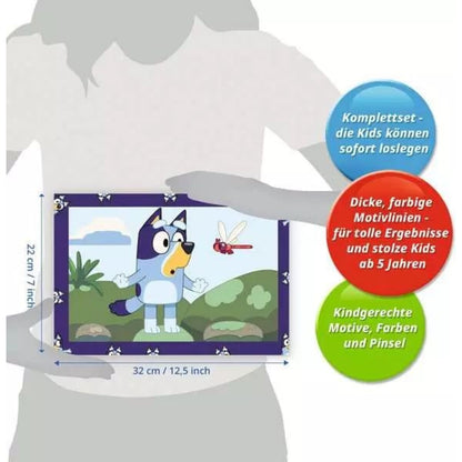 Ravensburger CreArt, Malen nach Zahlen - CreArt, Malen nach Zahlen Junior - Bluey