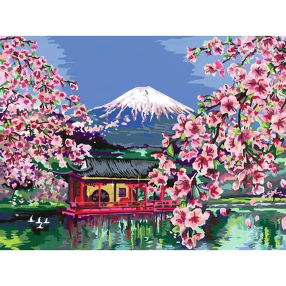 Ravensburger CreArt Malen nach Zahlen - Leinwand Japanische Kirschblüten