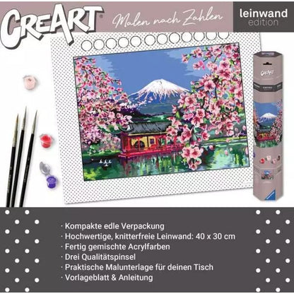 Ravensburger CreArt Malen nach Zahlen - Leinwand Japanische Kirschblüten