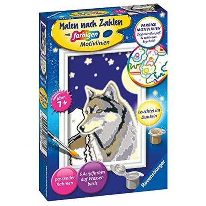 Ravensburger CreArt, Malen nach Zahlen - Wolfsportrait