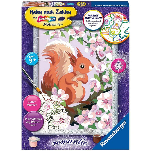 Ravensburger CreArt, Malen nach Zahlen - Neugieriges Eichhörnchen
