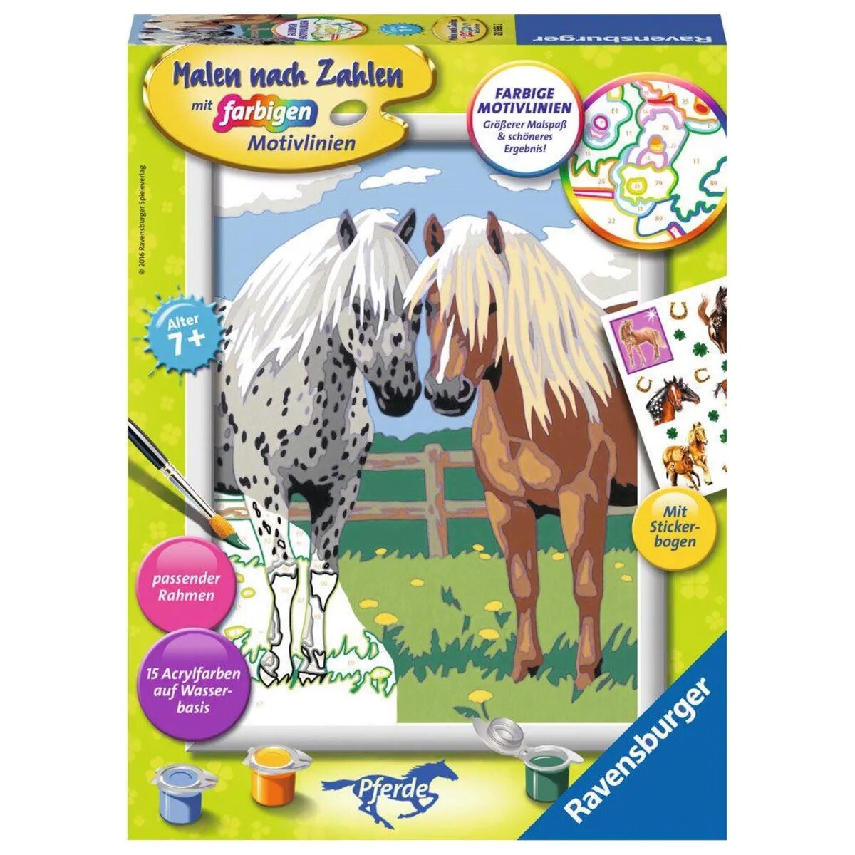 Ravensburger CreArt, Malen nach Zahlen - Glückliche Pferde