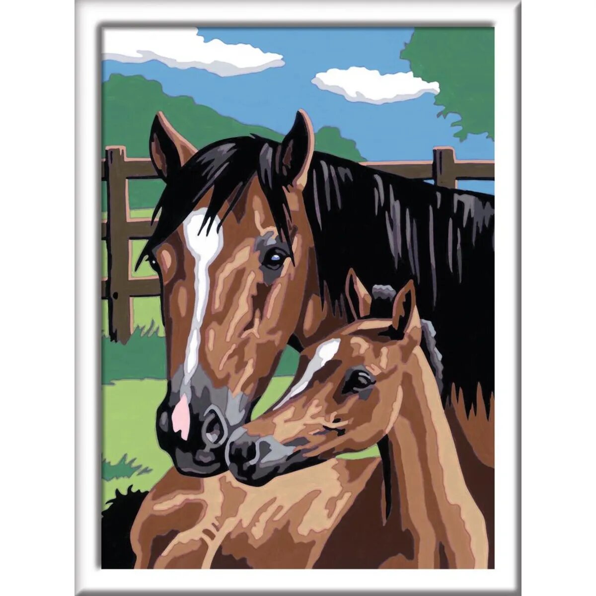 Ravensburger CreArt, Malen nach Zahlen - Pferd mit Fohlen