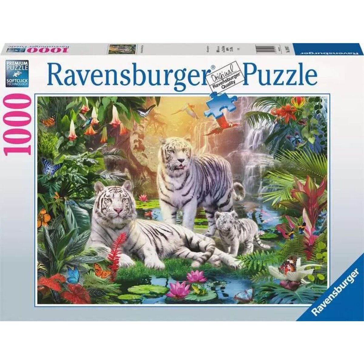 Ravensburger Puzzle - Die Familie der Weißen Tiger, 1000 Teile