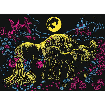 Ravensburger XXL Puzzle - Einhörner im Mondschein, 100 Teile