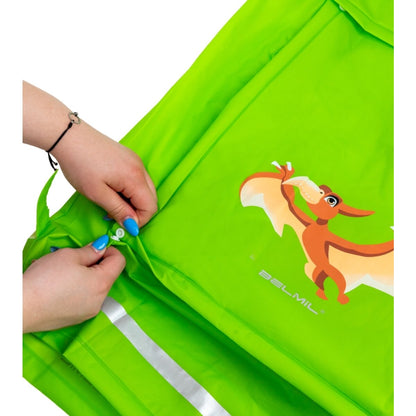 Regenponcho Dinosaurier grün für alle Belmil Schulranzenmodelle