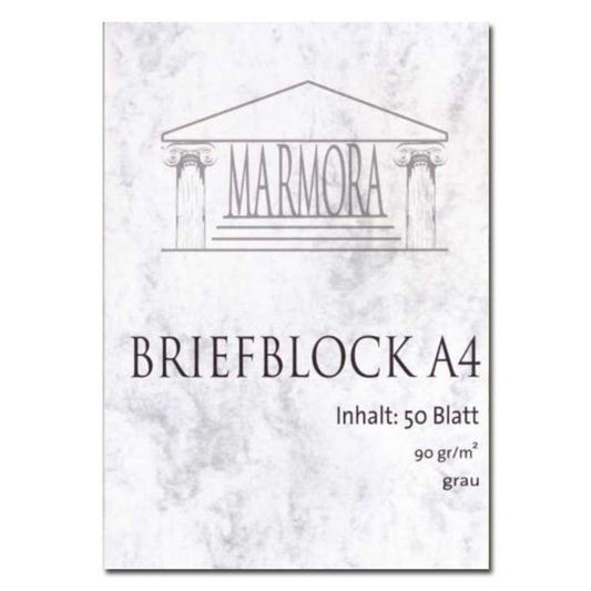 Rössler Briefblock A4 Marmora 50 Blatt, grau